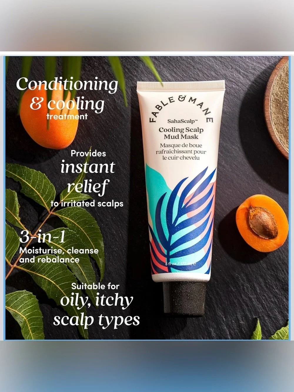 Cooling Scalp Mud Mask - Teal & Navy - Picture 4 of 5